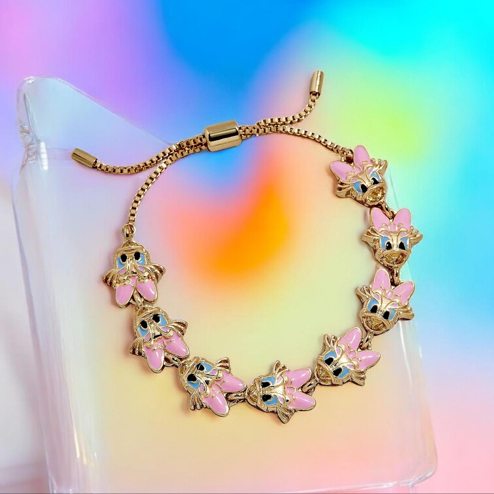 NWT Disney Daisy Duck Repeating Bracelet.Officially Licensed Disney.